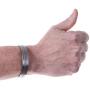 Earth Therapy - Stylish Masculine Pewter Copper Magnetic Bracelet for Arthritis and Joint Pain Management