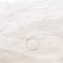 Gold Silver Color Geometric Hexagon Necklace Simple Hollow Hexagon Pendant Jewelry