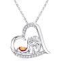 TANGPOET 925 Sterling Silver Bee Flamingo Horse Necklace Llama Butterfly Cute Panda Pendant Necklaces for Women for Her