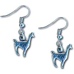 Farralone Llama Alpaca Silver Charm Figurine Jewelry Earrings