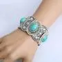 Amazon Day Deals Turquoise Long Beaded Bohemia Necklace for Women Vintage Ethnic Alloy Pendant Jewelry & Earring Set