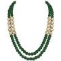 Aheli Crystal Pearl Long Necklace with Earring Indian Traditional Bollywood Jewelry Set for Women Girls