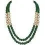Aheli Crystal Pearl Long Necklace with Earring Indian Traditional Bollywood Jewelry Set for Women Girls