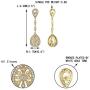 EVER FAITH Bridal Art Deco Classical Gatsby Inspired Pave Cubic Zirconia Chandelier Pierced Earrings