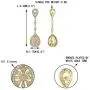 EVER FAITH Bridal Art Deco Classical Gatsby Inspired Pave Cubic Zirconia Chandelier Pierced Earrings