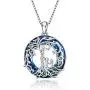TOUPOP,Mothers Day Gifts from Daughters Sterling Silver Tree of Life Necklace with Blue Circle Crystal Jewelry Gifts for Mom Women Birthday TOUPOP,Mothers Day Gifts from Daughters Sterling Silver Tree of Life Necklace with Blue Circle Crystal Jewelry Gifts for Mom Women Birthday