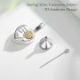 EUDORA Personalized Sunflower Cremation Necklace, Sterling Silver You are My Sunshine Heart-shape Custom Urn Engraved Memorial Jewelry for Ashes, 20 inches Chain