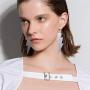 Gmillions Womens Lightning Hook Earrings Dangle Drop Resin Acrylic Lighting Bolt Drop Neon Earrings for Girls Bridal Party 4 pcs