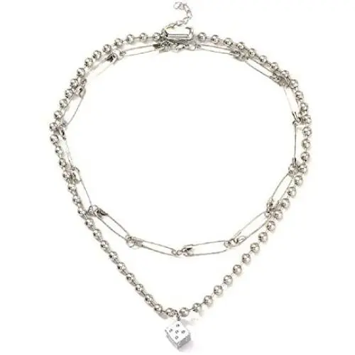 Tiande Womens Alloy Choker Necklace Thick Heavy Cuban Chunky Chain Punk Gothic Necklaces Bracelets Safety Pin Lock Necklace Tiande Womens Alloy Choker Necklace Thick Heavy Cuban Chunky Chain Punk Gothic Necklaces Bracelets Safety Pin Lock Necklace