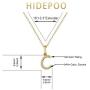 Hidepoo Initial Necklace for Women – 14k Gold Filled Dainty Cubic Zirconia Monogram Letter Pendant Necklace Tiny Cursive Uppercase 26 Alphabet Initial Necklace Charm Jewelry Gifts for Girls Bridesmaid