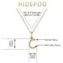 Hidepoo Initial Necklace for Women – 14k Gold Filled Dainty Cubic Zirconia Monogram Letter Pendant Necklace Tiny Cursive Uppercase 26 Alphabet Initial Necklace Charm Jewelry Gifts for Girls Bridesmaid