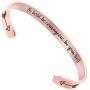 iLuckyCuff Silver/Gold/Rose Gold Stainless Steel Inspirational Cuffs for Women Girl Encouragement Friendship Graduation Birthday Gifts Be Bold Be Courageous Be Your Best