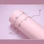 S925 Sterling Silver Celestial Jewelry Lucky Star Hollow Choker Necklace Disc Chain Statement Short Chain Necklace for Women Girls