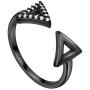 Celtic Knot Bar Necklace Gift Jewelry 925 Sterling Silver/Gold Plated/Black Tone Adjustable Arrow Ring Geometric Triangle Ring Modern Fashion Jewelry Gift for Women Girls