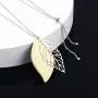 Leaf Long Pendant Necklace Handmade Trendy Filigree Bohemian Jewelry for Women Leaf Long Pendant Necklace Handmade Trendy Filigree Bohemian Jewelry for Women