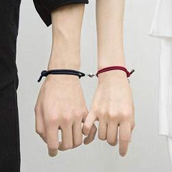 HICOSKY Magnetic Couple Bracelets Set Vows of Eternal Love Jewelry Gifts for Women Men Lover