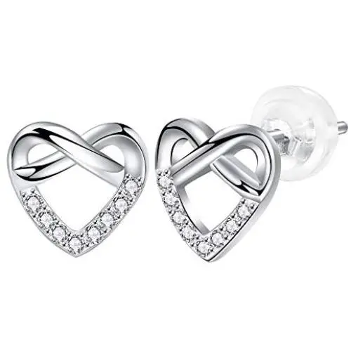Womens Earrings .925 Sterling Silver With Cubic Zirconia Stud Earrings Anniversary Jewelry Gifts Womens Earrings .925 Sterling Silver With Cubic Zirconia Stud Earrings Anniversary Jewelry Gifts