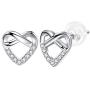Womens Earrings .925 Sterling Silver With Cubic Zirconia Stud Earrings Anniversary Jewelry Gifts