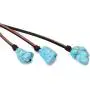 Bohemian Synthetic Turquoise Necklace Handmade Vintage Y-shaped Jewelry with Genuine Flat Brown Leather Bohemian Synthetic Turquoise Necklace Handmade Vintage Y-shaped Jewelry with Genuine Flat Brown Leather