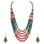 Zephyrr Fashion Necklace Tibetan Handmade Earring Beaded Multi Strand Jewellery Set for Women