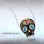 FOREVER QUEEN Halloween Skull Pumpkin Charms 925 Sterling Silver, The Light of Halloween Christmas Charms for Bracelet Necklace Best Halloween Jewelry Gifts for Women