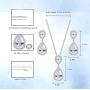 UDORA Teardrop Cubic Zirconia Drop Earrings Necklace Bridal Jewelry Sets Wedding Prom Gifts For Bridesmaid