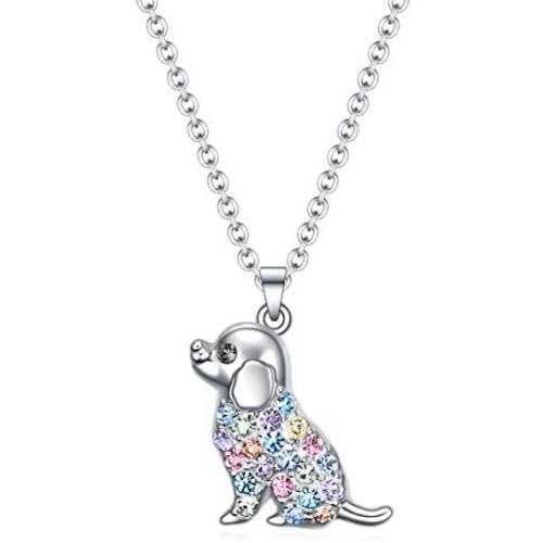 SUMFAN Dog Necklace for Girls Mom Women,Dog Lovers Gifts for Dog Owners