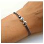 Olbye Cat Bracelet Black Hemp Bracelet Personalize Hand Chain Jewelry Cat Lover Gift for Women and Teen Girls