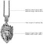 Aiyo Fashion Hip Hop Jewelry Crown Lion Head Pendant Iced Out Clear Rhinestones Curb Cuban Chain Stainless Steel Necklace