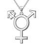 Besilver LGBT Lesbian Pride Necklace for Women Men 925 Sterling Silver Tansgender Gay Pride Earrings/Necklace Gay Pride Jewelry Gift