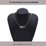 VLINRAS Best Friends Necklace for 3, Sister Bracelet for 3 BFF Matching Heart Pendant Long Distance Friendship Jewelry Birthday Gift