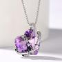 ZIOZIA Necklace Women Made with Swarovski Crystal Chain Love Heart Pendant Kids Jewelry for Girls Gifts for Girlfirend and Mom