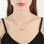 JIAHATE Dot Necklace,Women Girls Delicate Round Circle Necklace Tiny Little Simple Disc Slider Charm Stainless Steel Minimalist Circle Petite Jewelry