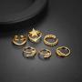 U7 9Pcs-28Pcs Knuckle Ring Set for Women 18K Gold Plated Vintage Hollow Carving Adjustable Boho Style Stackable Rings Set Hollow Carved, Statement Jewelry for Women Girls