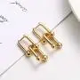 14K Gold Plated U-Shaped Chunky Link Chain Earrings Detachable Minimalist Chain Drop Earrings for Women Girls 14K Gold Plated U-Shaped Chunky Link Chain Earrings Detachable Minimalist Chain Drop Earrings for Women Girls