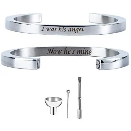 Personalized Bangle Cuff Urn Bracelet for Ashes Keepsake Memorial Cremation Jewelry Custom Name Bracelet Personalized Bangle Cuff Urn Bracelet for Ashes Keepsake Memorial Cremation Jewelry Custom Name Bracelet