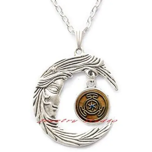 Wheel of Hecate Symbol Pendant Necklace Jewelry Wheel of Hecate Necklace-HZ0240 Wheel of Hecate Symbol Pendant Necklace Jewelry Wheel of Hecate Necklace-HZ0240