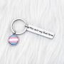 BAUNA LGBTQ Transgender Pride Key Chain Trans Flag Gift This Isn’t My Final Form Gay Pride Jewelry Gift