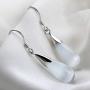 XYIYI Women Water Droplets Cat Eye Stone Dangle Earrings Teardrop Jewelry Earring for Ladies