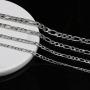 MEMGIFT Stainless Steel 16 Inches to 28 Inches Figaro Chain Necklace Width 3MM 4MM 5MM 6MM Simple Figaro Link Chain for Men Women Teen Girls Boys Best Friend Sister Fashion Jewelry