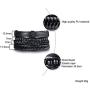 LKYOU JEWELRY Black Leather Bracelet Set for Men Cuff Multilayer Braided Bracelet Handmade Jewelry