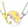 FaithHeart Yin Yang Necklace, Personalized Engraving Stainless Steel/18K Gold Plated Puzzle Pendant Jewelry for Couples with Adjustable Rolo Chain FaithHeart Yin Yang Necklace, Personalized Engraving Stainless Steel/18K Gold Plated Puzzle Pendant Jewelry for Couples with Adjustable Rolo Chain