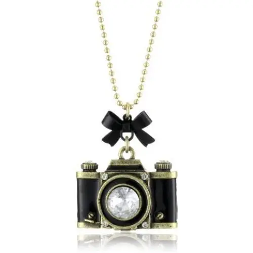 Betsey Johnson Royal Engagement Large Camera Necklace