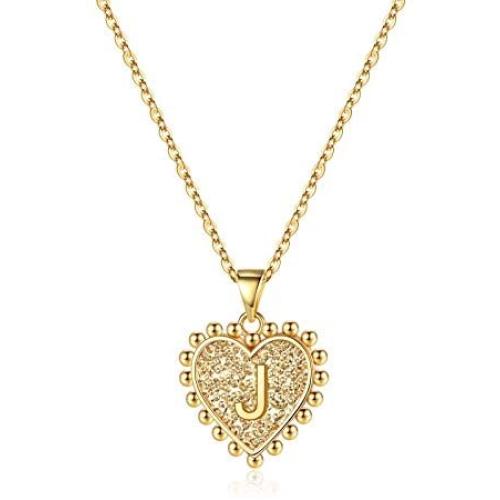 IEFSHINY Heart Initial Necklace for Women Girls- 14K Gold Filled Cute Monogram Necklace Dainty Heart Pendant Initial Alphabet Letter A to Z Necklace for Women Kids Child IEFSHINY Heart Initial Necklace for Women Girls- 14K Gold Filled Cute Monogram Necklace Dainty Heart Pendant Initial Alphabet Letter A to Z Necklace for Women Kids Child