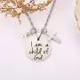 IDS Bible Verse Necklace I Am A Child of God Necklace - Baptism Gifts, Baby Shower, Godchild Gift Cross Necklace
