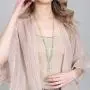 RIAH FASHION Bohemian Pendant Long Beaded Statement Necklace - Sparkly Crystal, Natural Stone Quartz Charm, Boho Wood Bead Long Chain Wrap Y Lariat