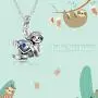 YFN Sloth Gifts Sterling Silver Sloth Necklace Heart Crystal Sloth Jewelry for Women Men YFN Sloth Gifts Sterling Silver Sloth Necklace Heart Crystal Sloth Jewelry for Women Men