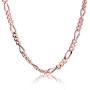 Figaro Chain Link in Gold Plated Sterling Silver, Rose Gold Plated Sterling Silver & Sterling Silver 2mm Italian 7-42 Inch Bracelets and Necklaces