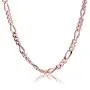Figaro Chain Link in Gold Plated Sterling Silver, Rose Gold Plated Sterling Silver & Sterling Silver 2mm Italian 7-42 Inch Bracelets and Necklaces