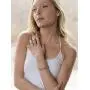 Mariell Rose Gold Blush Crystal Stretch Prom or Bridesmaid Bracelet - Popular Pink Morganite Color